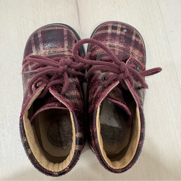 Babybotte Girl's Kids Toddler Boots Lace Up Maroon Plaid Size 22 EU Toddler 6 - Picture 5 of 11